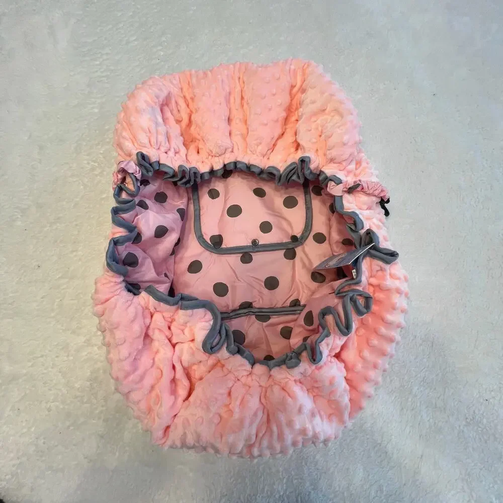 Dodo Nici Disney Pink Gray Polka Dot‎ Baby Infant Car Seat Cover Stretchy